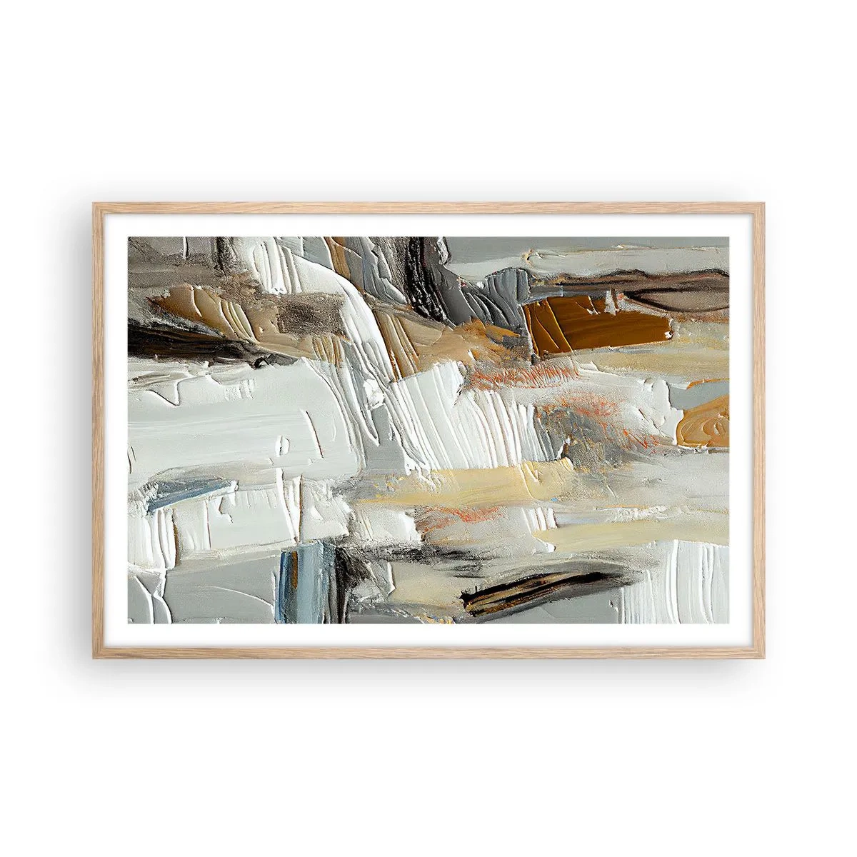 Poster in cornice rovere chiaro - Strati colorati - 91x61 cm