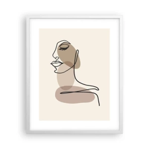 Poster in cornice bianca - Ascoltando se stessa - 40x50 cm