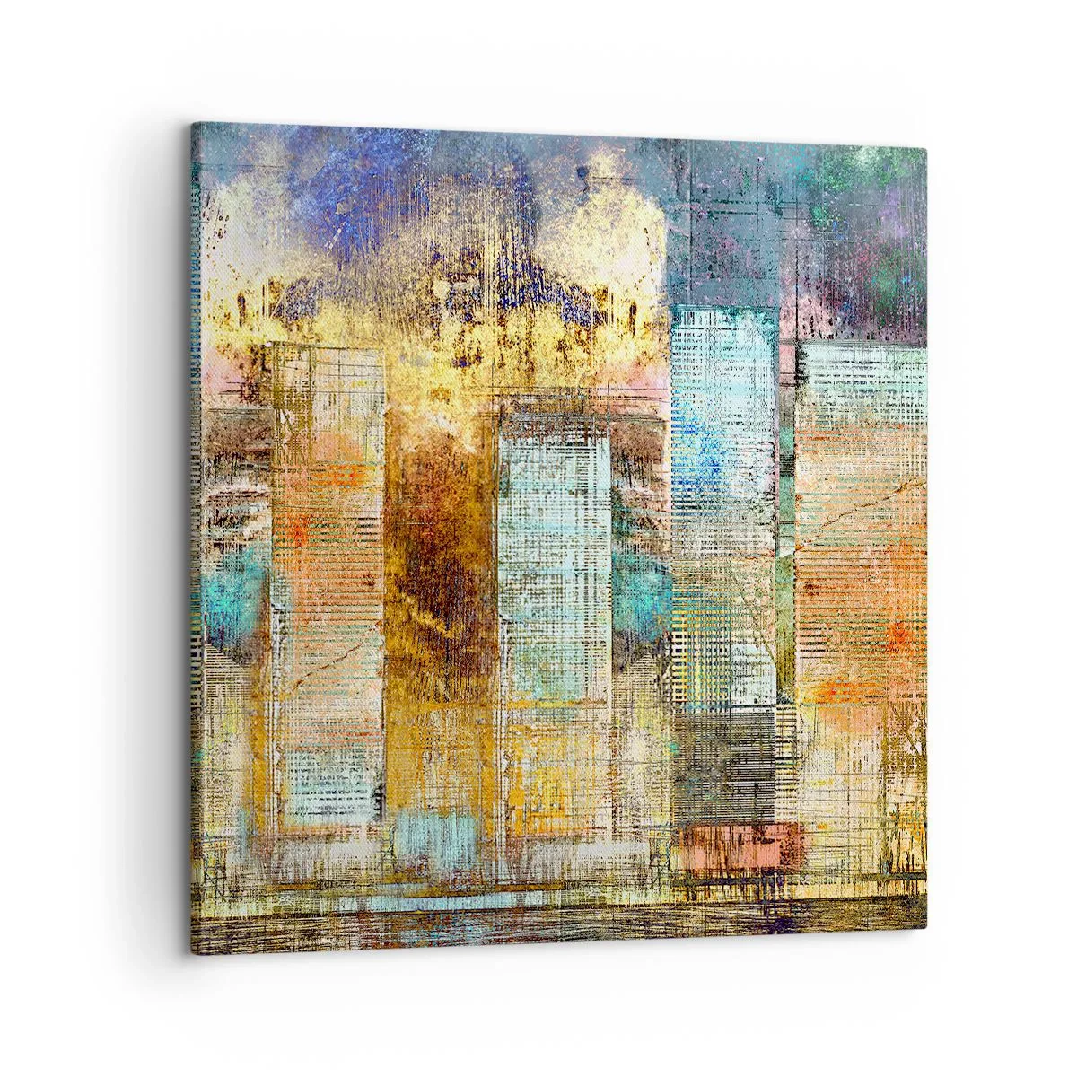 Quadro su tela - Stampe su Tela - Metropoli nel sole - 60x60 cm