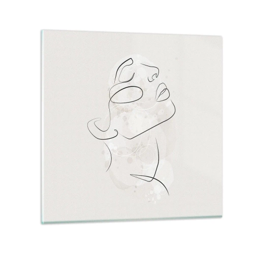 Quadro su vetro - Profilo di sogno - 30x30 cm