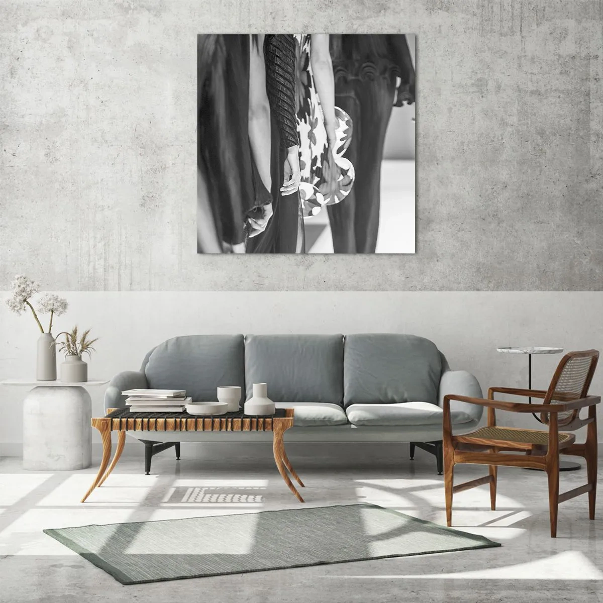 Quadro su vetro - Sfilata in stile - 70x70 cm