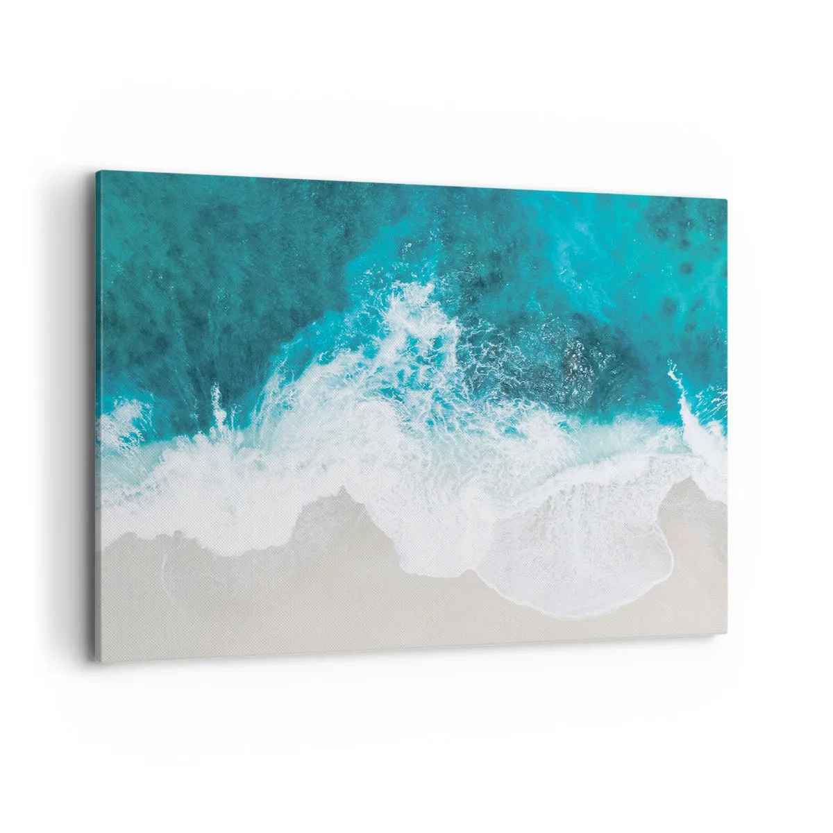 Quadro su tela - Stampe su Tela - Onde turchesi dell'oceano sulla sabbia chiara - 120x80cm - Morbidezza naturale - Decorazione murale moderna per soggiorno e camera da letto ARTTOR