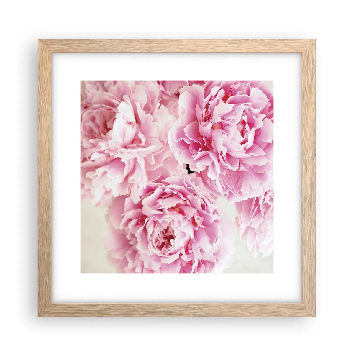 Poster in cornice rovere chiaro - Nel fasto rosa - 30x30 cm