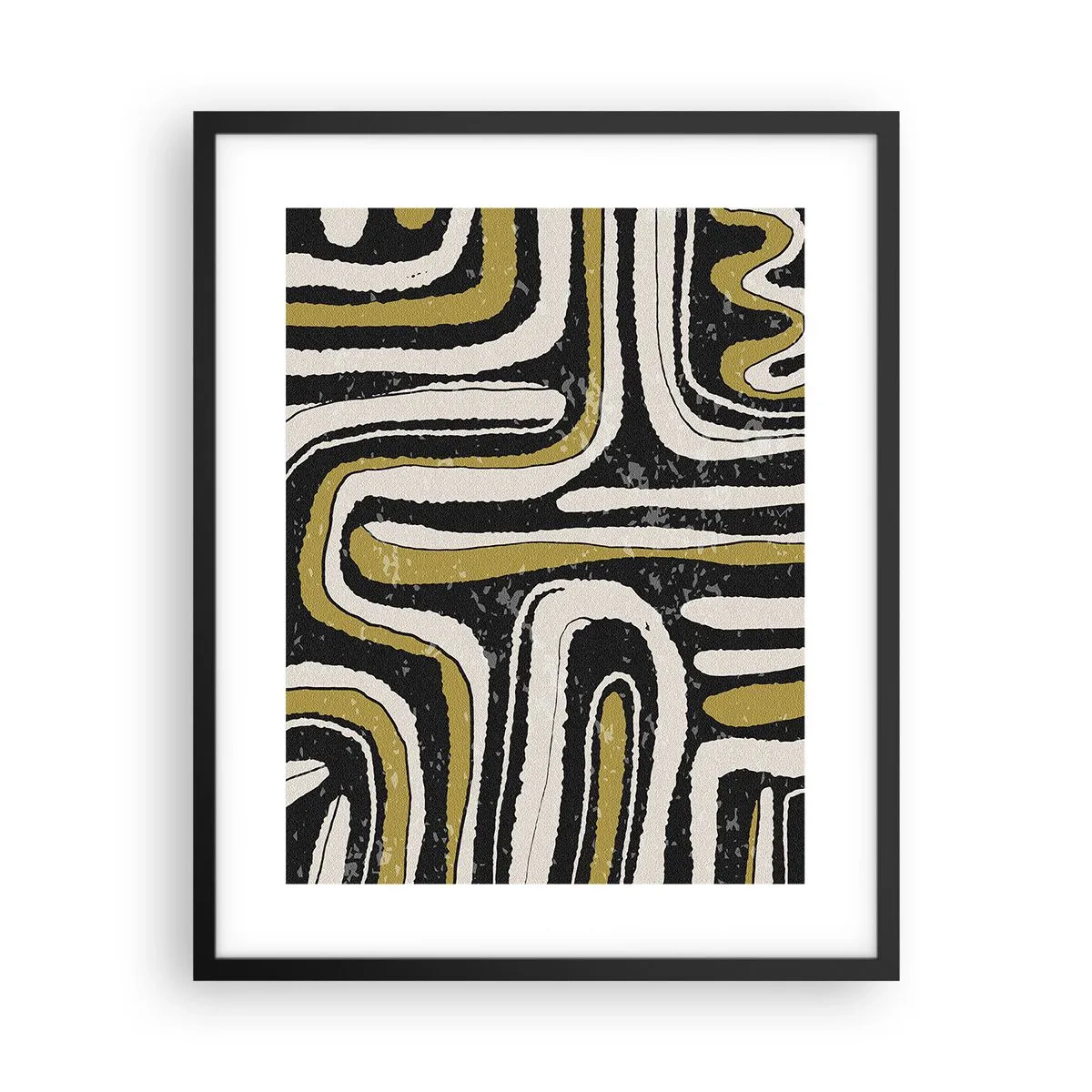 Poster in cornice nera - Composizione: strade e vicoli - 40x50 cm