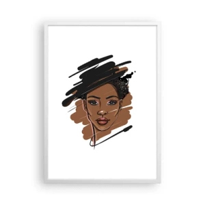 Poster in cornice bianca - Dolce come la cioccolata - 50x70 cm