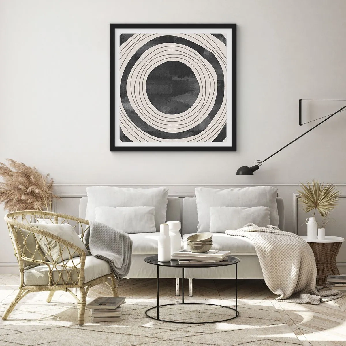 Poster in cornice nera - Proprio al centro - 30x30 cm