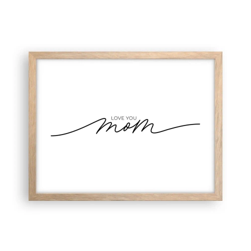 Poster in cornice rovere chiaro - Grande commozione - 40x30 cm