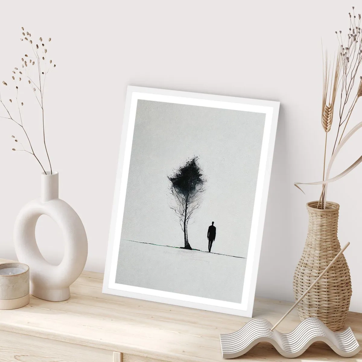 Poster in cornice bianca - Tutti viaggiamo - 70x100 cm