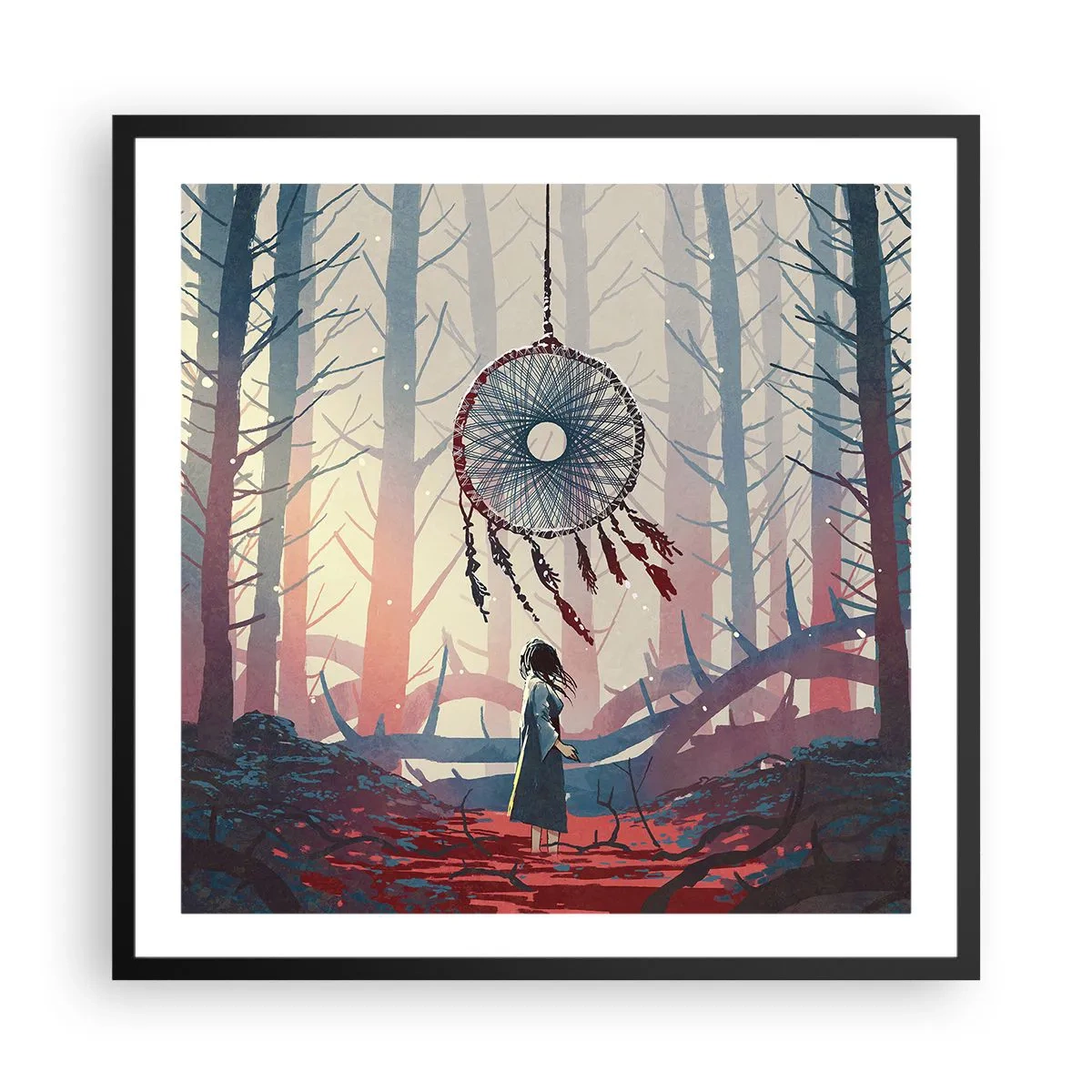 Poster in cornice nera - Il rituale segreto della felicità - 60x60 cm