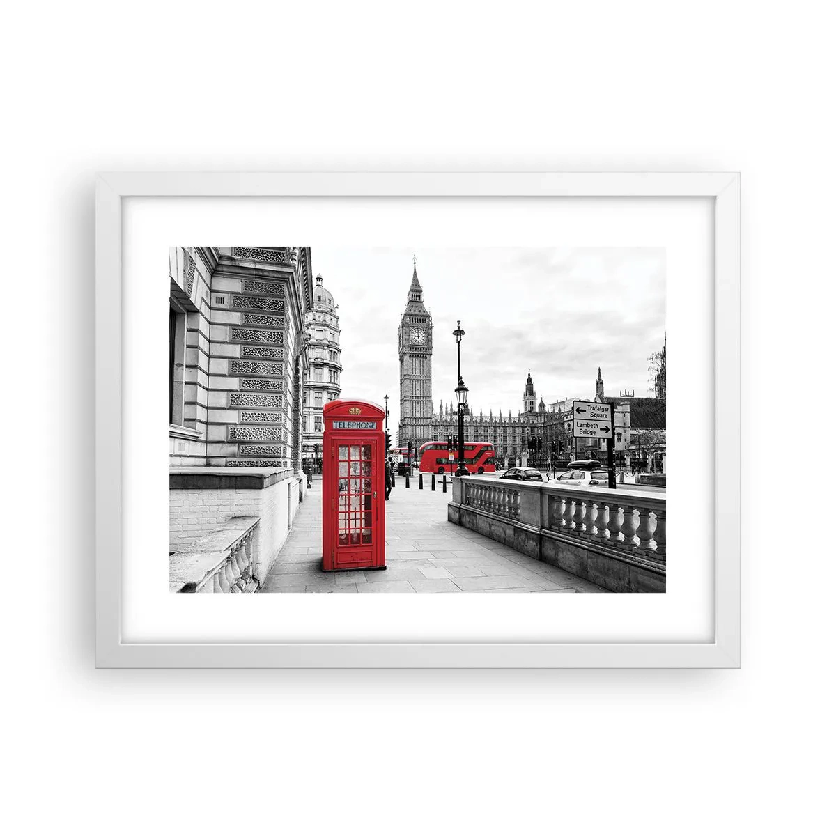 Poster in cornice bianca - Indubbiamente Londra - 40x30 cm