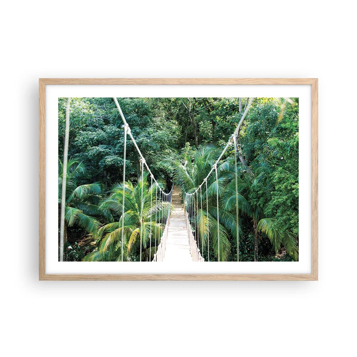 Poster in cornice rovere chiaro - Welcome to the jungle! - 70x50 cm