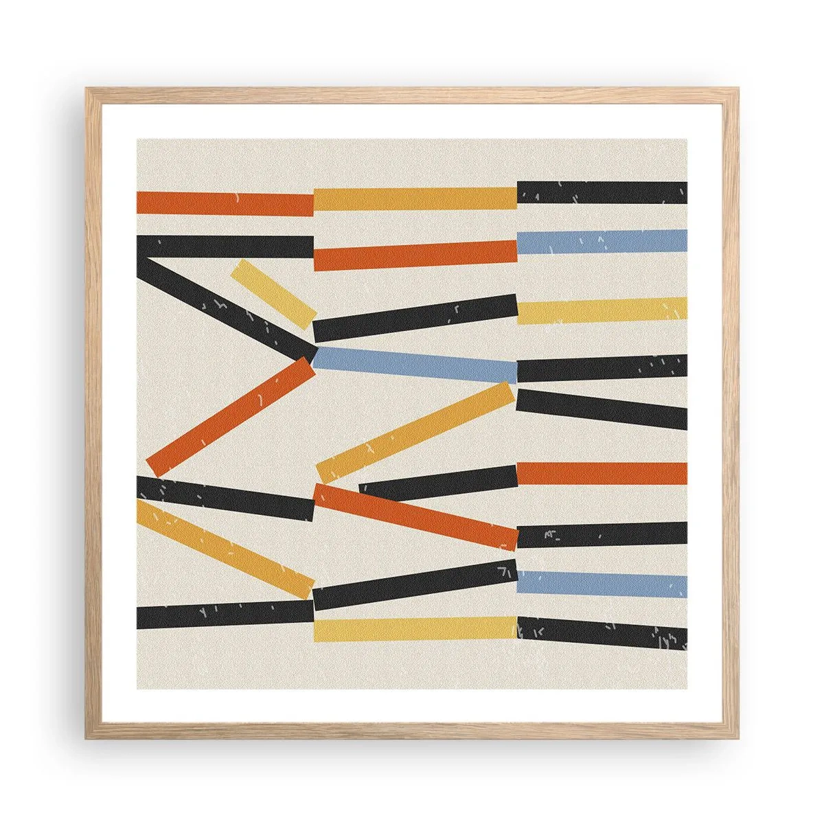 Poster in cornice rovere chiaro - Composizione orizzontale - 60x60 cm