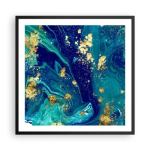 Poster in cornice nera - Petali di sole - 60x60 cm