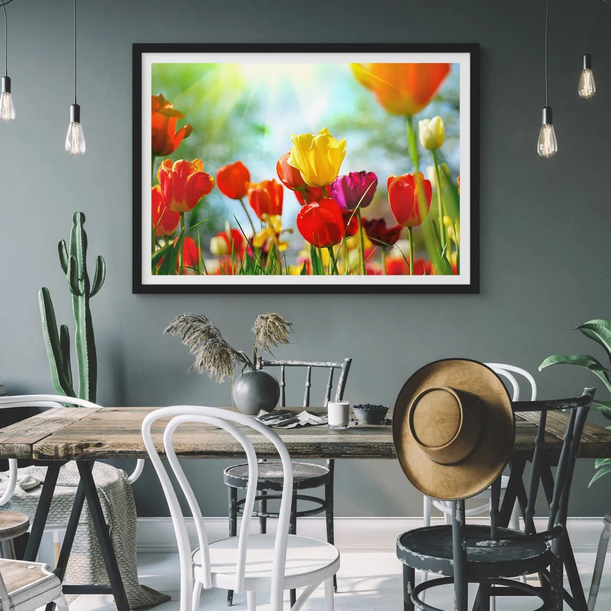 Poster in cornice nera - Tutti i colori del sole - 91x61 cm