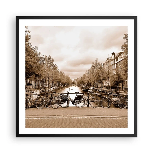 Poster in cornice nera - Atmosfera olandese - 60x60 cm