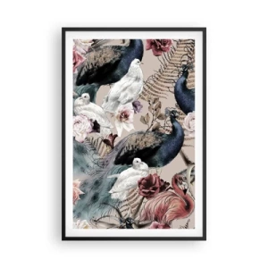 Poster in cornice nera - Nel giardino del palazzo - 61x91 cm