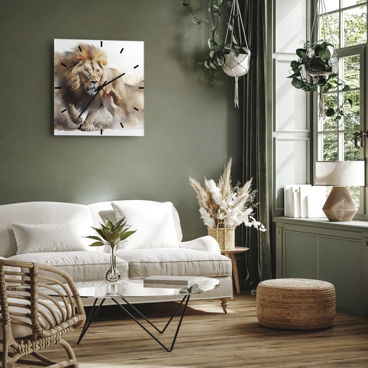 Orologio da parete - Orologio in Vetro - Il re si è mosso - 40x40 cm