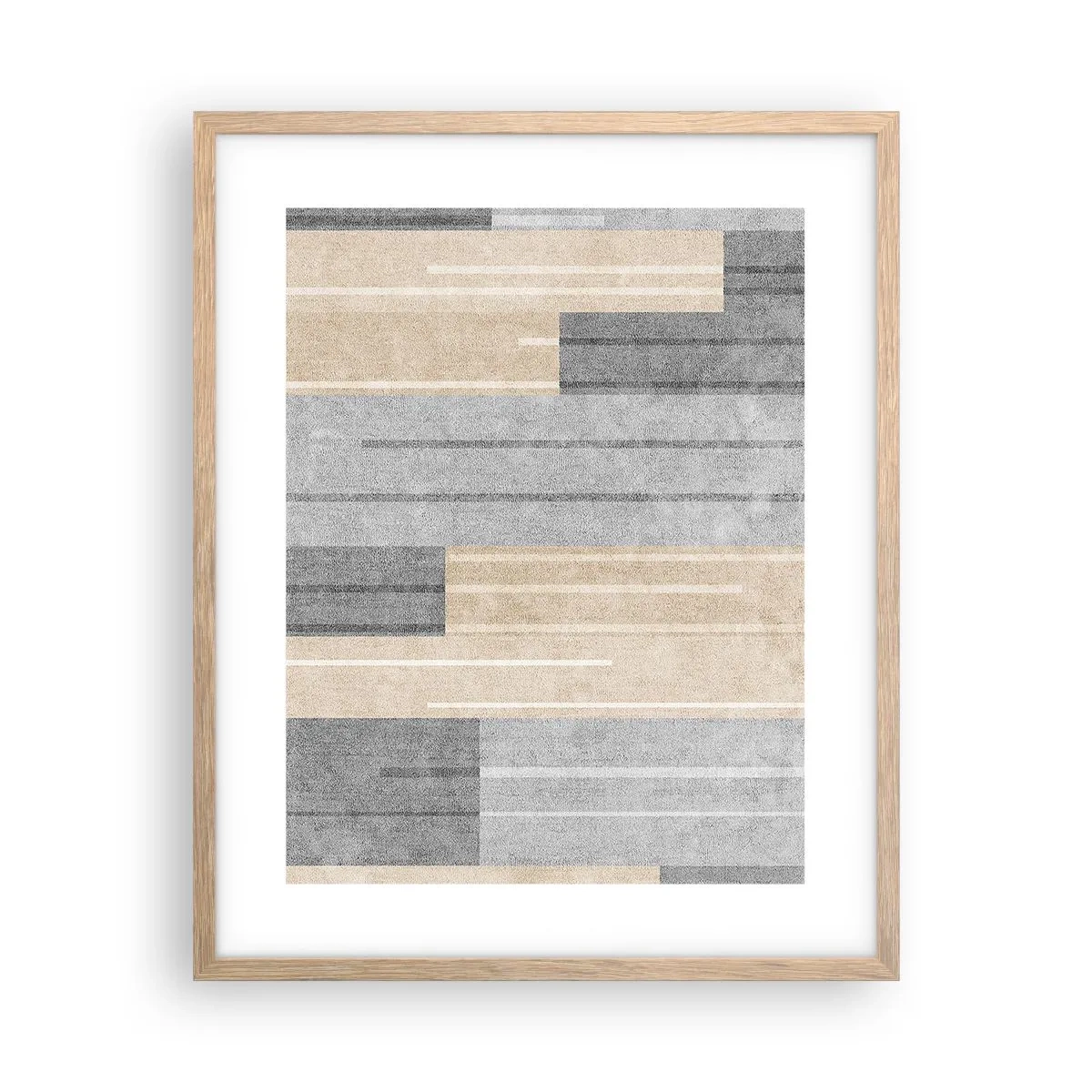 Poster in cornice rovere chiaro - Composizione: rigare dritto - 40x50 cm