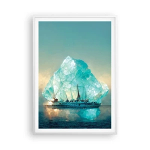 Poster in cornice bianca - Brillante artico - 70x100 cm