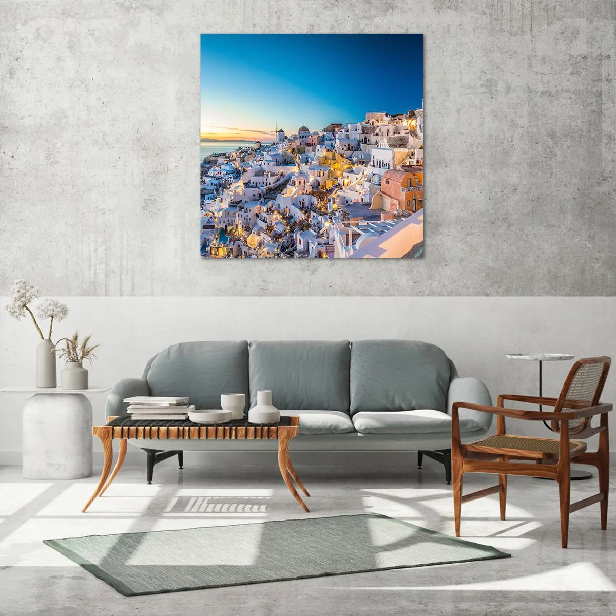 Quadro su vetro - Essenza della grecità - 70x70 cm