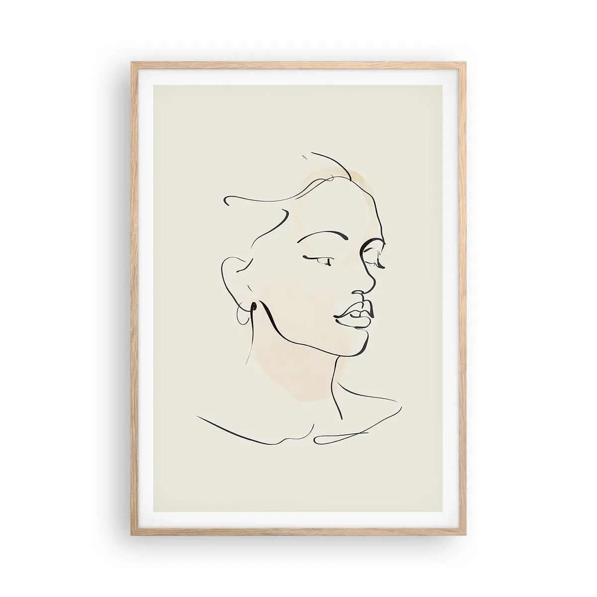Poster in cornice rovere chiaro - Linea sicura - 70x100 cm