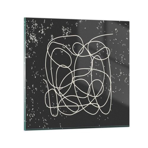 Quadro su vetro - Il caos dei pensieri - 30x30 cm