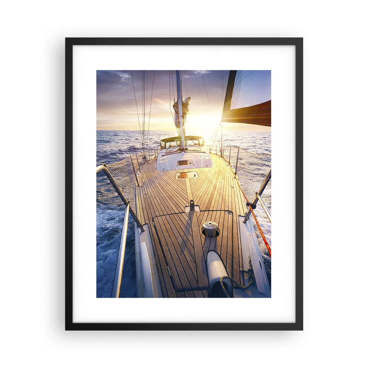 Poster in cornice nera - Correndo sulle onde - 40x50 cm