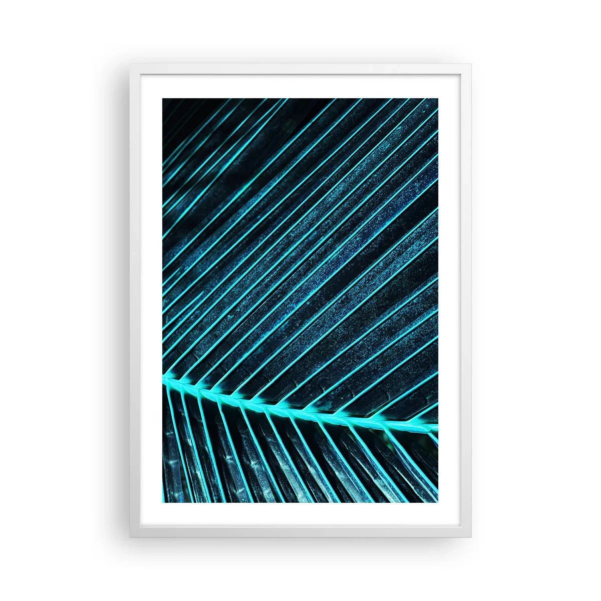 Poster in cornice bianca - La struttura del verde - 50x70 cm