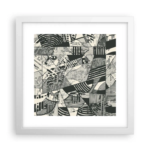 Poster in cornice bianca - Dinamica della contemporaneità - 30x30 cm
