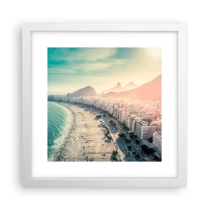 Poster in cornice bianca - Vacanze senza fine a Rio - 30x30 cm
