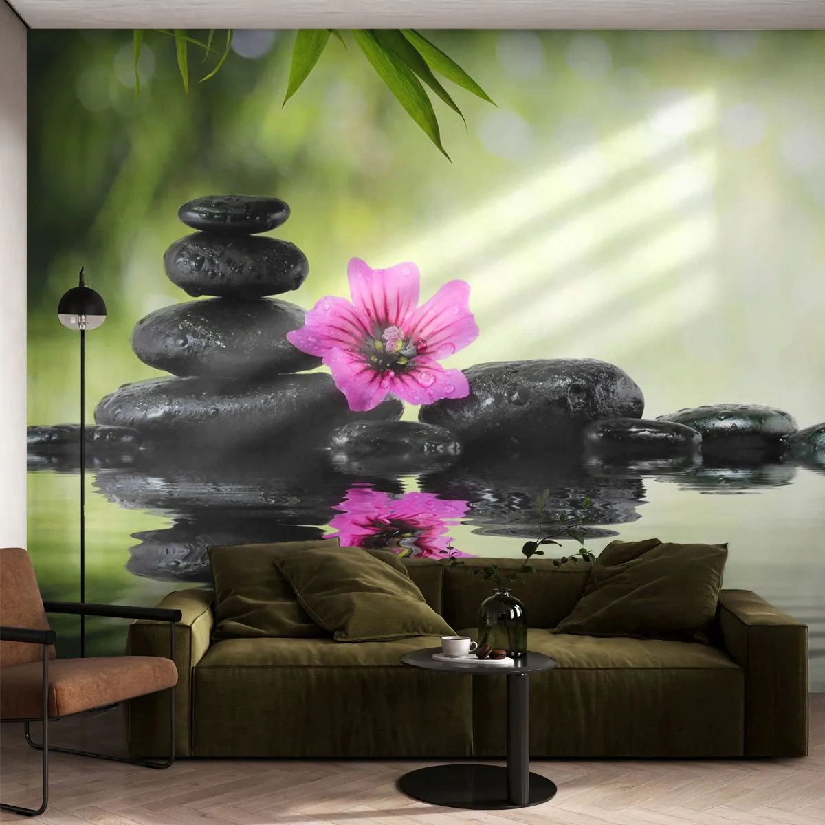 Fotomurali Standard Eco - Tempo per l'anima - Fiore, Cultura, Bambù - 400x280 cm