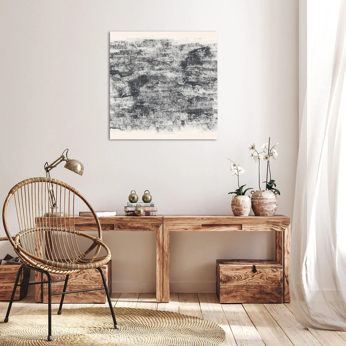 Quadro su tela - Stampe su Tela - Composizione nebbiosa - 40x40 cm