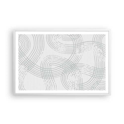 Poster in cornice bianca - Non vi è una via diritta - 91x61 cm