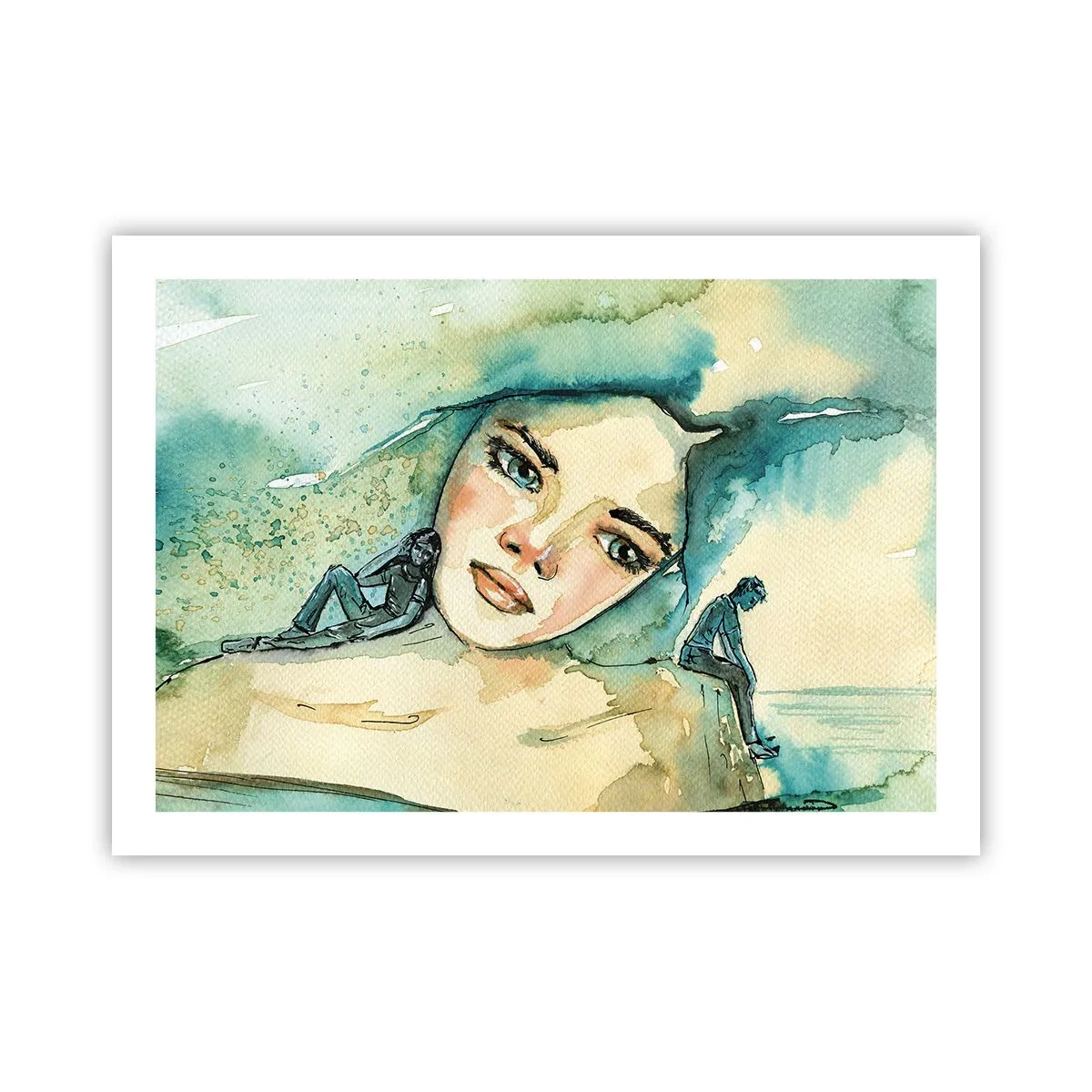 Poster - Am I blue? - 70x50 cm