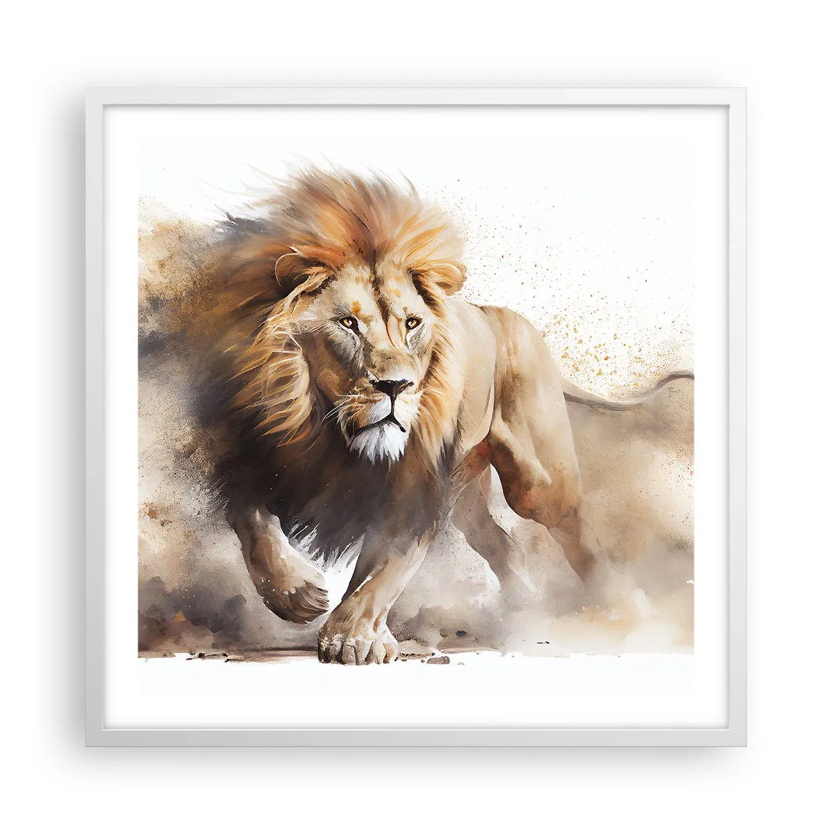 Poster in cornice bianca - Il re si è mosso - 60x60 cm