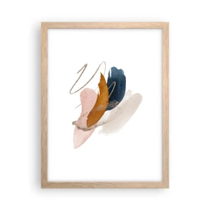 Poster in cornice rovere chiaro - Composizione alata - 30x40 cm