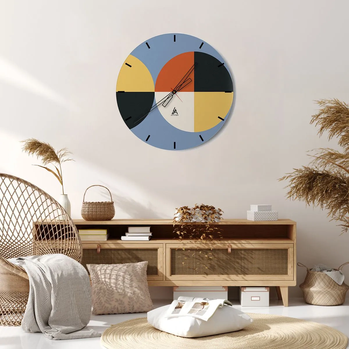 Orologio da parete - Orologio in Vetro - Guarda e conta - 30x30 cm