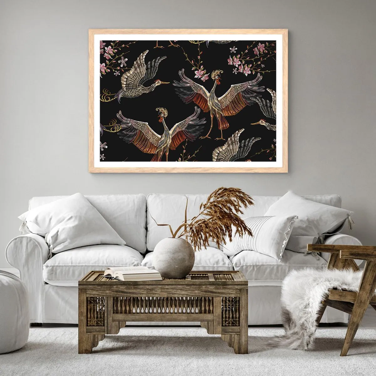 Poster in cornice rovere chiaro - Uccello fantastico - 91x61 cm