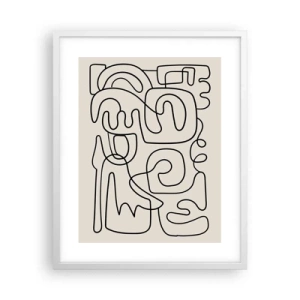 Poster in cornice bianca - Segui il percorso - 40x50 cm