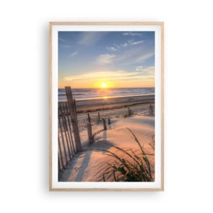 Poster in cornice rovere chiaro - Luci e ombre del vento - 61x91 cm