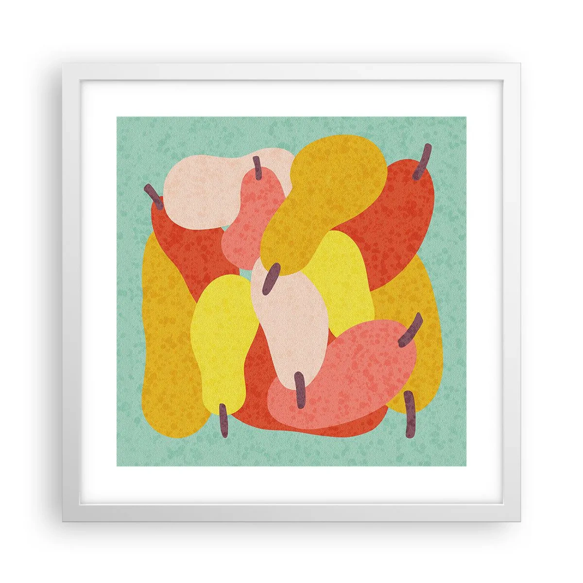 Poster in cornice bianca - Assaggia il sole estivo - 40x40 cm