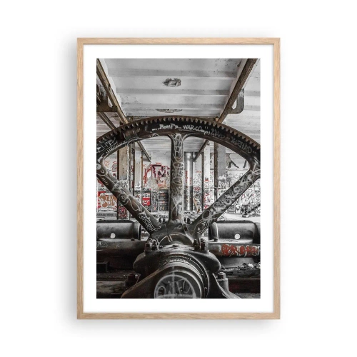 Poster in cornice rovere chiaro - La vita segreta della fabbrica - 50x70 cm