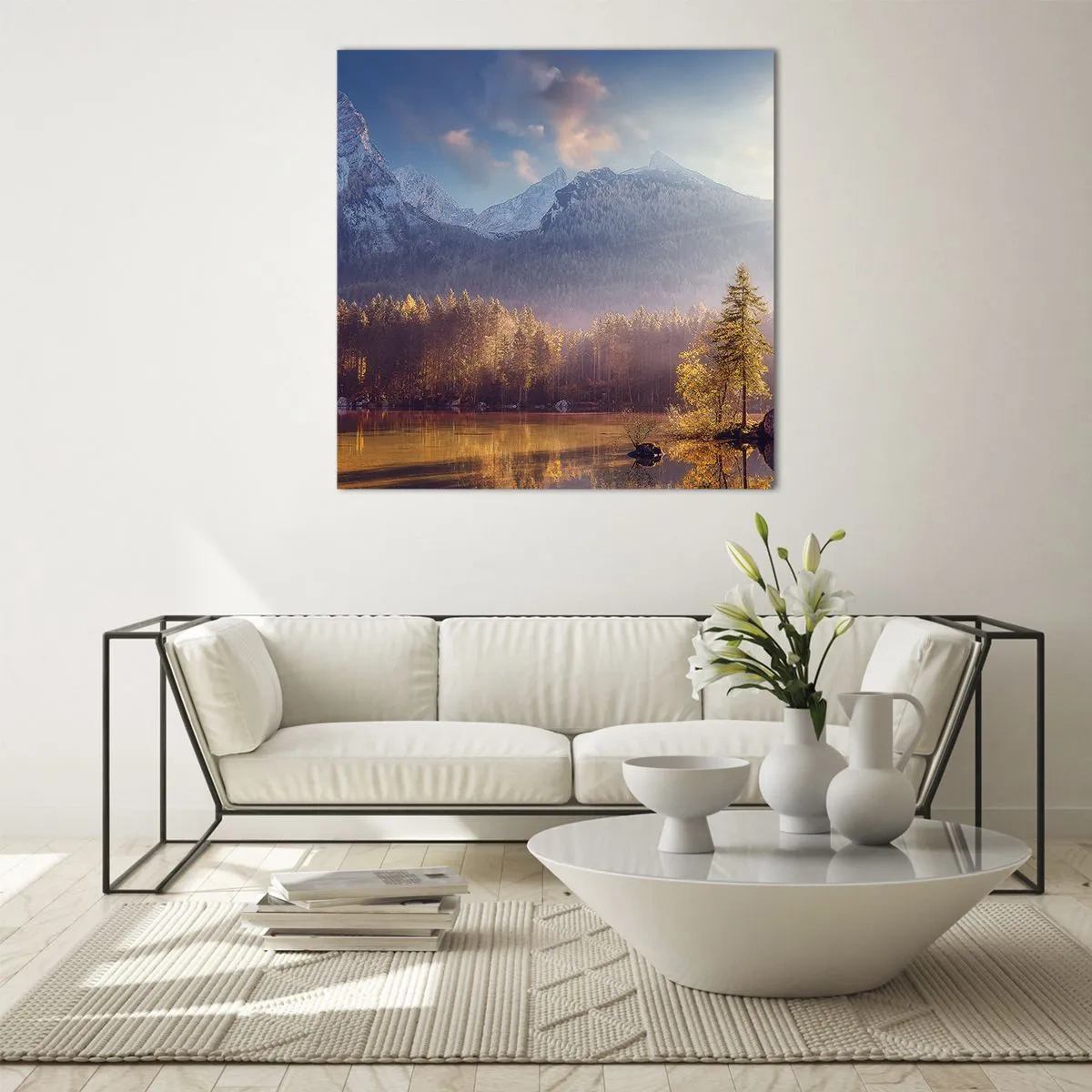 Quadro su vetro - Sui monti e nelle valli - 30x30 cm