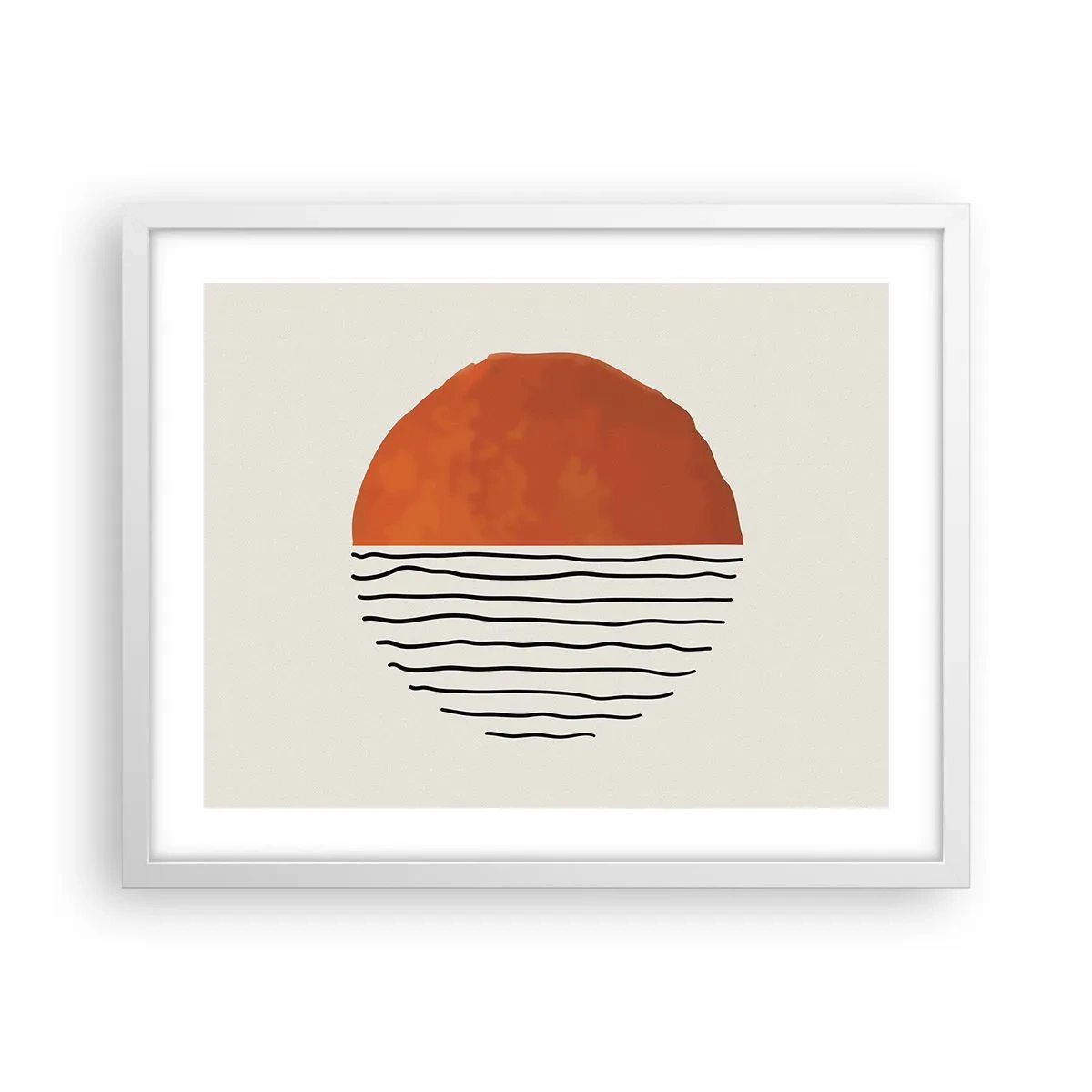 Poster in cornice bianca - Atmosfera giapponese - 50x40 cm