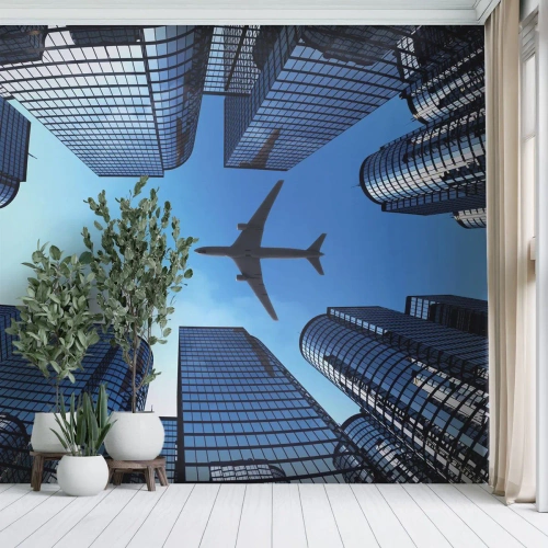 Fotomurali Standard Eco - Panorama dal canyon di vetro - Architettura, Aereo, Città - 200x140 cm