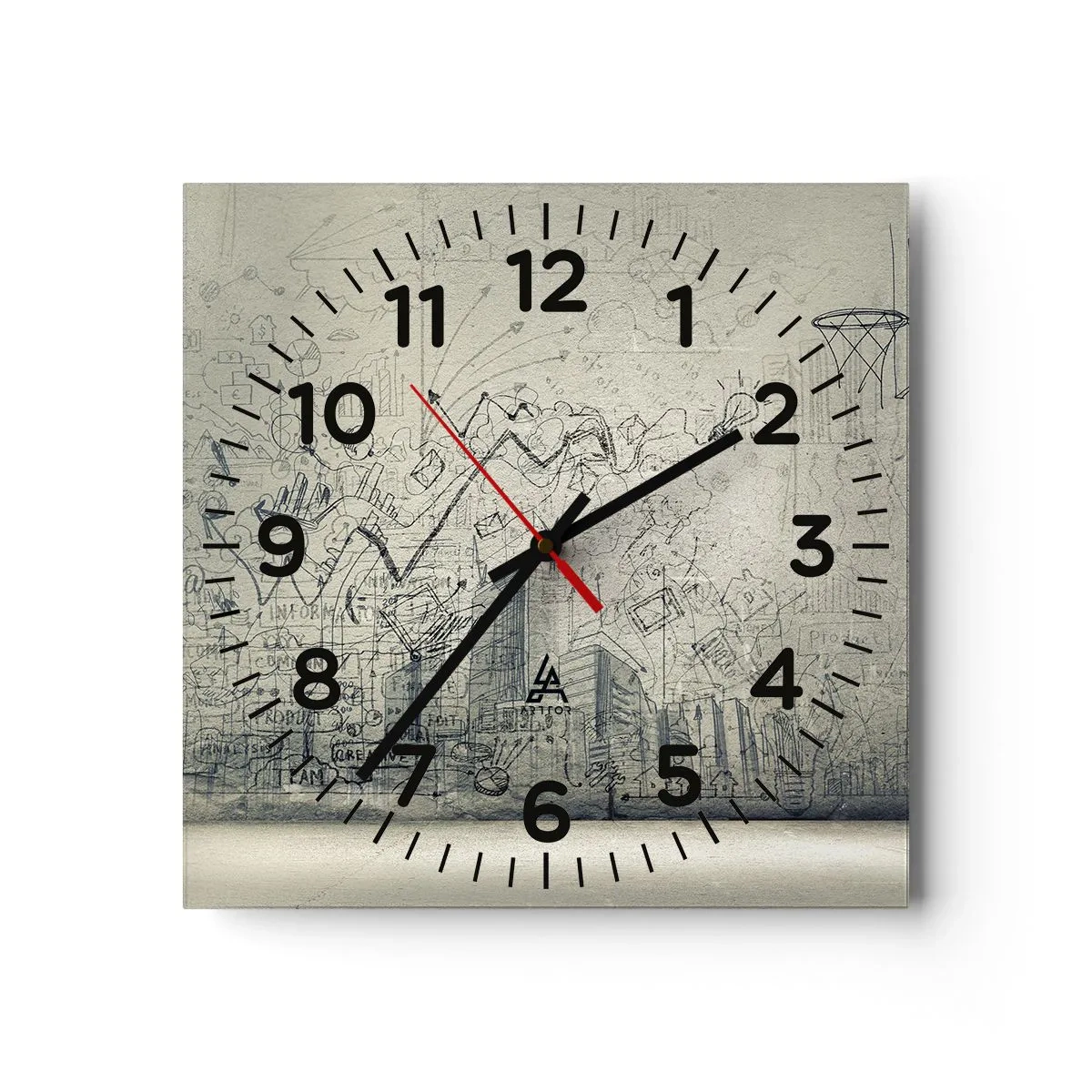 Orologio da parete - Orologio in Vetro - La mia fantastica vita in città - 30x30 cm