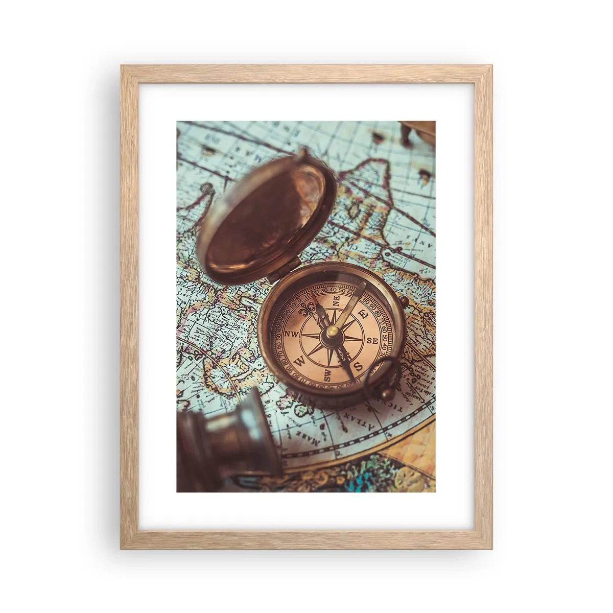 Poster in cornice rovere chiaro - Per il cercatore di avventure - 30x40 cm