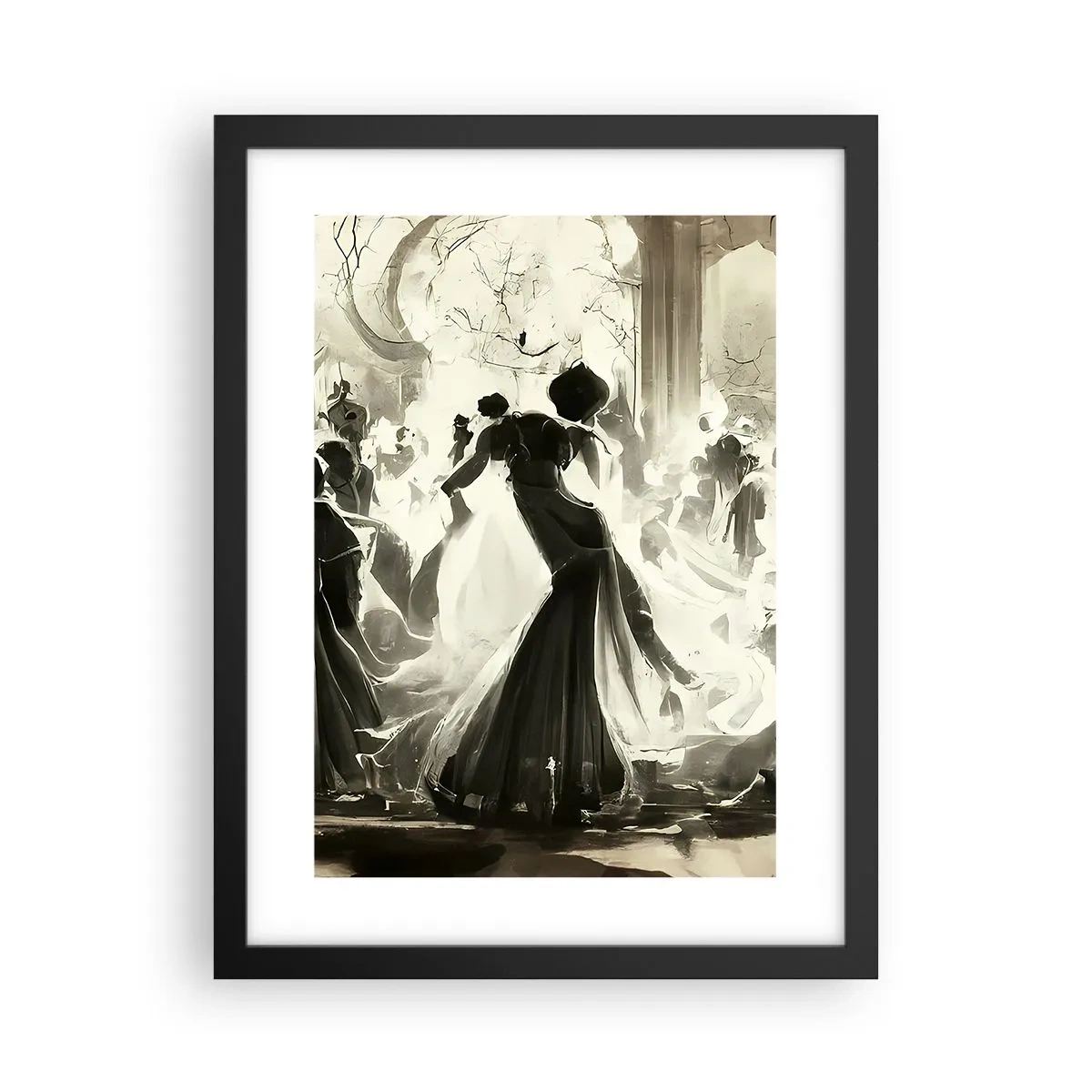 Poster in cornice nera - Il gran ballo in maschera - 30x40 cm