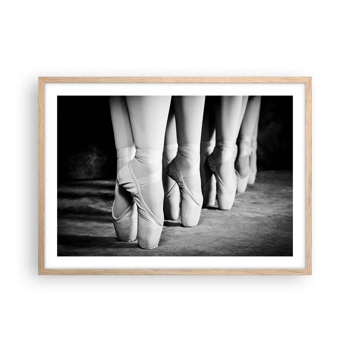 Poster in cornice rovere chiaro - Insieme, con leggerezza - 70x50 cm