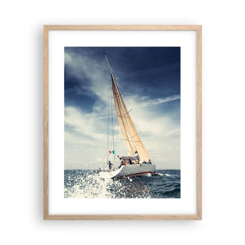 Poster in cornice rovere chiaro - Non ci raggiungeranno! - 40x50 cm